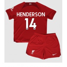 Liverpool Jordan Henderson #14 Hjemmedraktsett Barn 2022-23 Kortermet (+ korte bukser)
